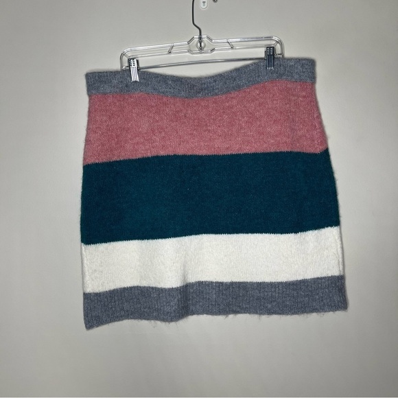NWT Lou & Grey For LOFT Color Block Knit Pull On Stretchy Skirt Size XL - Picture 3 of 8